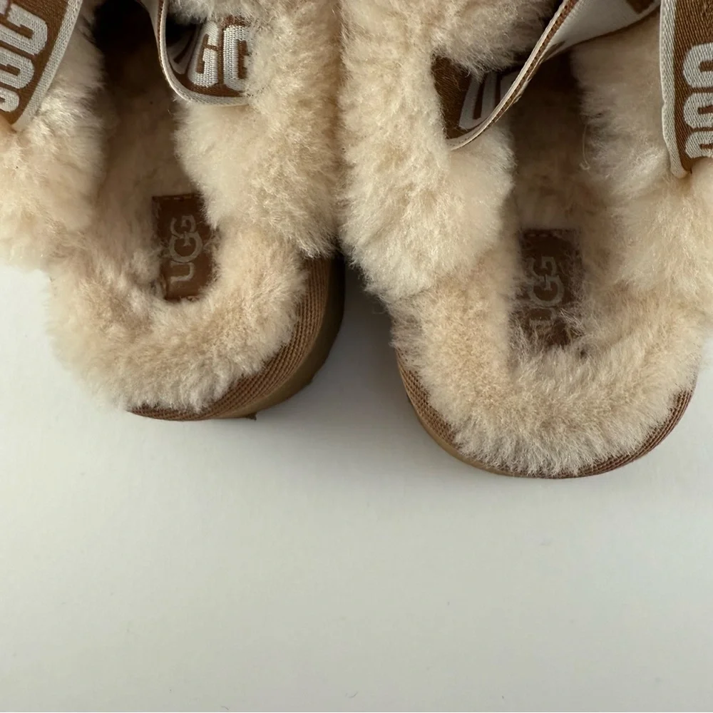 UGG Funkette Water Resistant Genuine Shearling Trim Clog